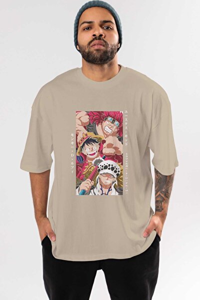 Ankhises SUPER NOVAS jednodijelni anime prednji deo Štampano bež Oversize kro...