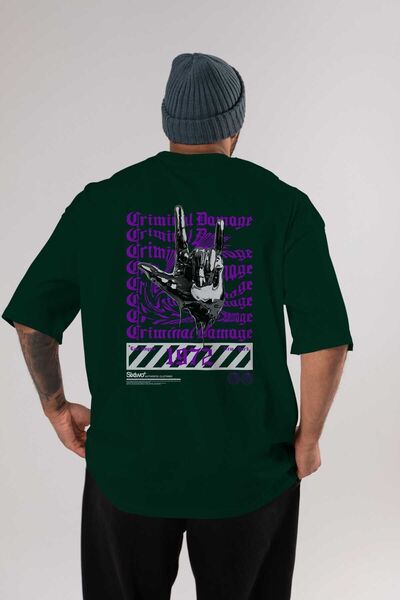 Ankhises Kriminalni oštećenje 2 - Emerald Green Oversize kroj okrugla kragna ...