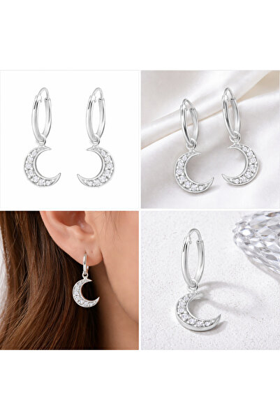 lunamerjewel Gorgeous "Moon" earrings - 925 silver - solid silver - delivery ...