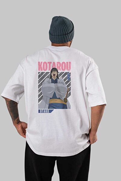 Ankhises Kotarou Katsura GINTAMA 1 Anime Leđa Štampano Bela Oversize kroj T-s...