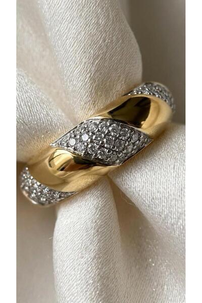 Theory Jewelry Theoring-2 Taşlı Paslanmaz Çelik Kadın Yüzük | Altın Minimal Y...