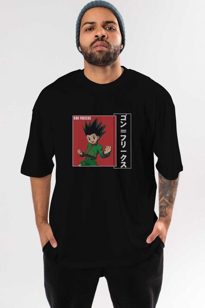 Ankhises Gon Freecss HUNTER X HUNTER 5 Anime Prednja Štampano Crna Oversize k...