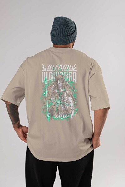 Ankhises BLEACH (ULQUIARRA) Anime Leđa Štampano Bež Oversize kroj T-shirt 100...