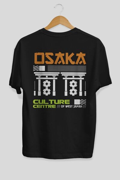 Ankhises Kulturni centar Osaka Arka Štampano Crna Oversize kroj T-shirt Unise...