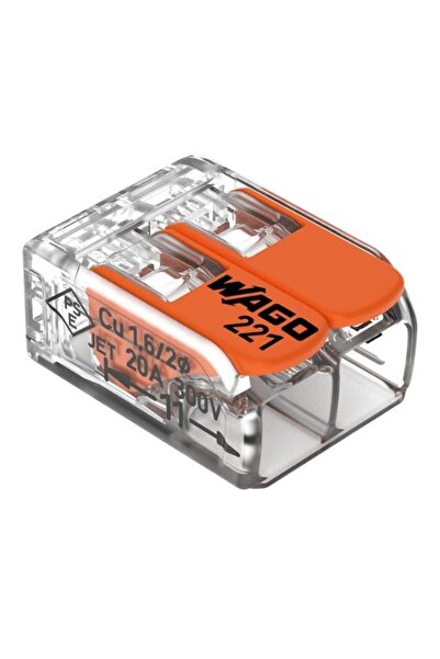 WAGO 221-412 2'li Yaylı Tırnaklı Klemens 100 Adet