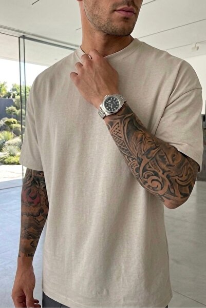 assef Erkek Oversize Genis Kesim %100 Pamuk Yumusak Dokulu Basic Bisiklet Yak...