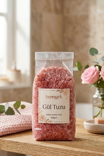 bermark Gül Kokulu Banyo Tuzu Ayak Ve Vücut Banyosu 300 gr, Doğal Yağlı ve Mi...