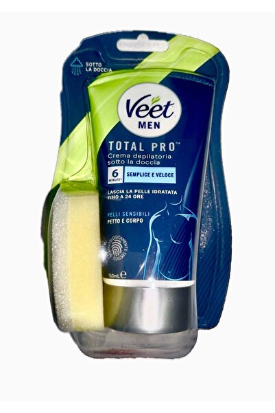 Veet Men Cremă Depilatoare Bărbați Sub Duș Total Pro, Pentru Corp, Piele Nete...