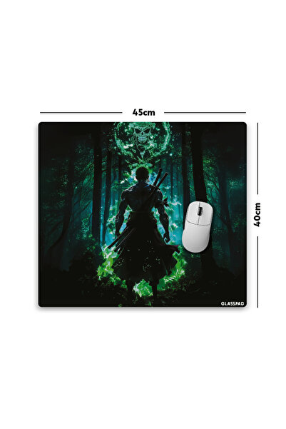 GlassPad Cam Mouse Pad - One Piece: Roronoa Zoro (1) - Premium Temperli Cam -...