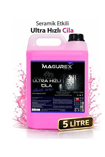 MAGUREX Ultra Hızlı Cila Sprey 5 LT Seramik Etkili Parlaklık ve Su İtici Koruma