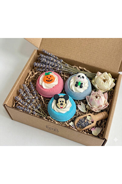 Lotus Cupcake Banyo Bombası 3’lü Set – Doğal El Yapımı Pedikür & Spa Topları