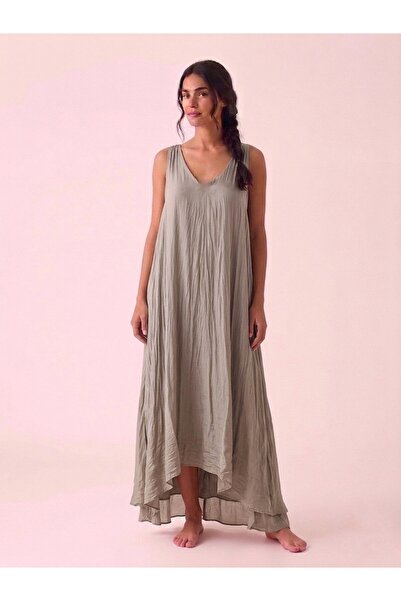 MADE İN ITALY ιταλικό μεταξωτό φόρεμα με εσωτερική επένδυση