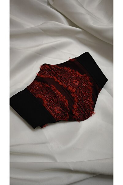 Pinn Centură de talie pentru femei cu model floral roșu