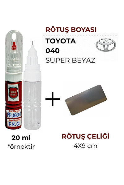Önder Ticaret Toyota 040 Süper Beyaz Rötuş Boyası ve Rötuş Çeliği Corolla Yar...