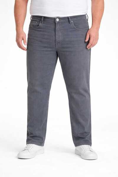 Endow jeans بنطلون جينز رجالي كبير الحجم من القطن 100% والليكرا (منتج أصلي عا...
