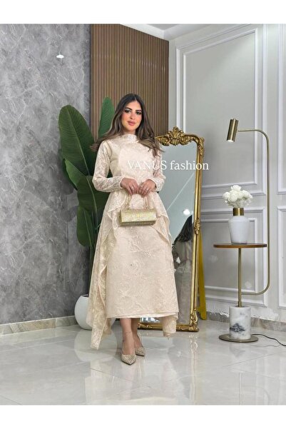 vanus fashion 7054 - فستان سهرة ميدي