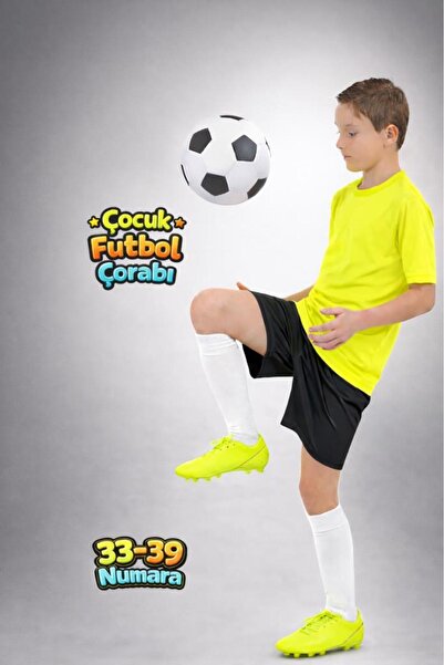 Liggo Çocuk Futbol Maç Çorabı Futbol Tozluk 33-39 Numara Futbol Halısaha Çorabı Konç