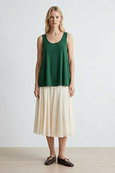 EFFE Βασικό βαμβακερό μπλουζάκι με χοντρές τιράντες σε γραμμή Α