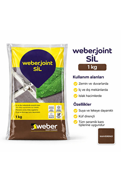 WEBER SİLİKONLU DERZ DOLGU 1 KG RENK KAHVERENGİ