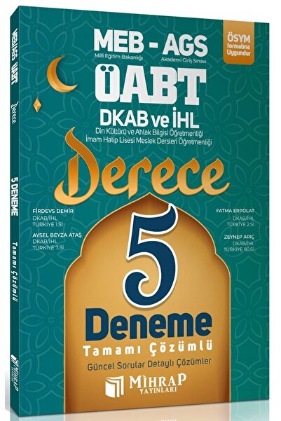 MİHRAP YAYINLARI Mihrap ÖABT MEB-AGS Din Kültürü ve Ahlak Bilgisi Öğretmenliğ...