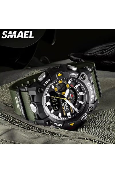 SMAEL Yşl Dijital Ve Analog Erkek Kol Saati