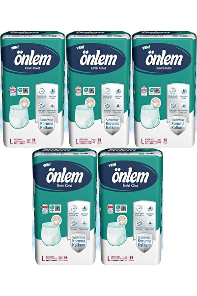 ÖNLEM حفاضات ماصة للمرضى البالغين مقاس L - كبير - كبير جدًا 150 قطعة (5 عبوات...