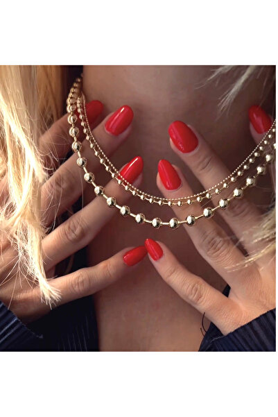 Theory Jewelry Combination of Spheres | Top Detaylı Kolye | Çelik Kadın | Min...