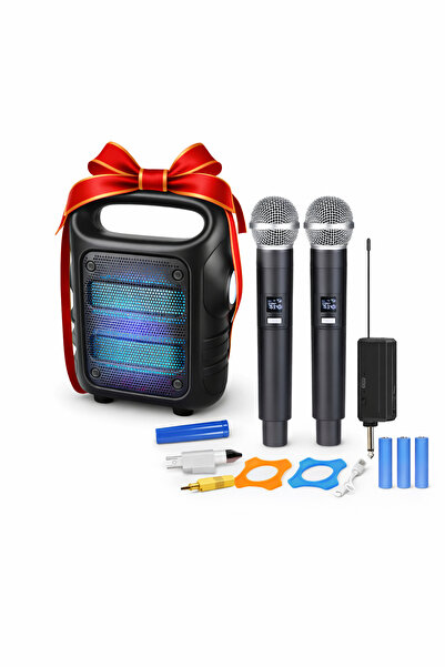 ULTRATEKNO UHF Kablosuz Mikrofon Seti El Kafa Yaka Mikrofonlu 6.3mm Jack Kara...