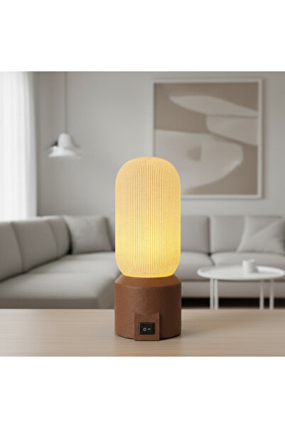 TİANCO -DEMONAS- PİLLİ LAMBA 24CM SÜTLÜ KAHVERENGİ