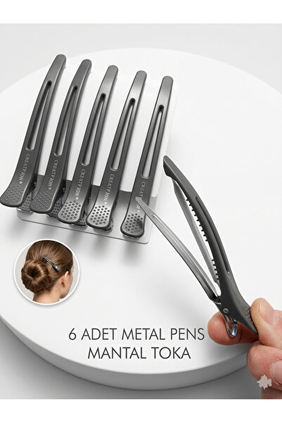 SEVRU Μεταλλικά κλιπ μαλλιών από κροκόδειλο, 6 τεμάχια κλιπ δράκου, κλιπ κομμ...