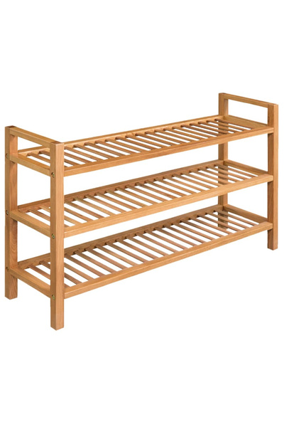 Concept Pantofar cu 3 rafturi, 100x27x60 cm, lemn masiv de stejar
