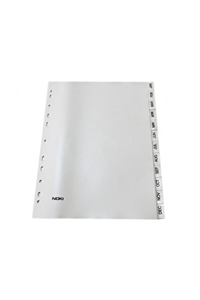 Noki A4 plastic index January-December