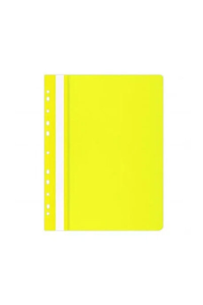 Noki A4 yellow plastic folder with rail and multi-perforations 25/set