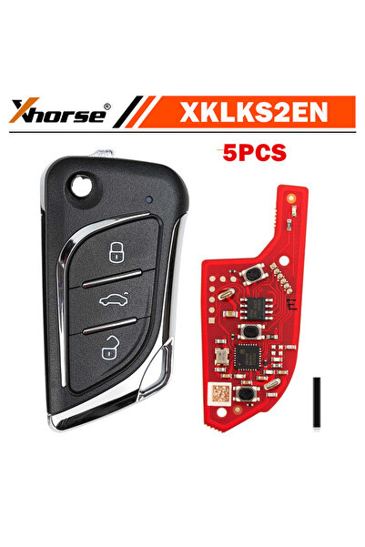 Xhorse 5 قطع/مجموعة XKLKS2EN/XKLKS0EN مفتاح تحكم عن بعد بنمط LEI.KSS (مطلية ب...