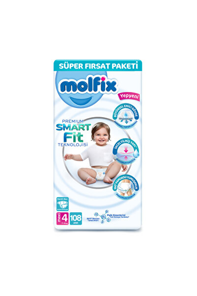 Molfix Premium Smart Fit Süper Fırsat Paketi 4 Beden Maxi 108 Adet