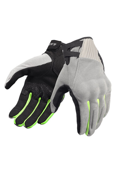LS2 Dart 2 Summer Gloves Gray-Neon Yellow Touchscreen Compatible
