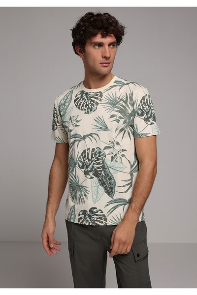 Colin's Регулярний крій, круглий виріз, прямий, чоловічий, зелений, короткий ...