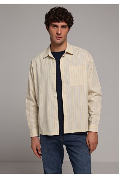 Colin's Πουκάμισο με ίσια γραμμή και γιακά Ριγέ Ανδρικό Σαρί Μακρυμάνικο Πουκ...