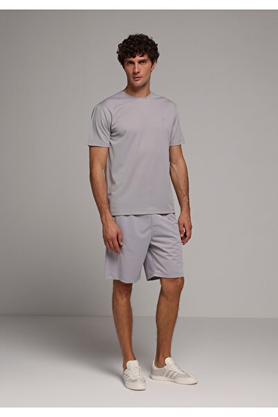 Colin's Regular Fit Mid Waist Plain Men's Gray Shorts