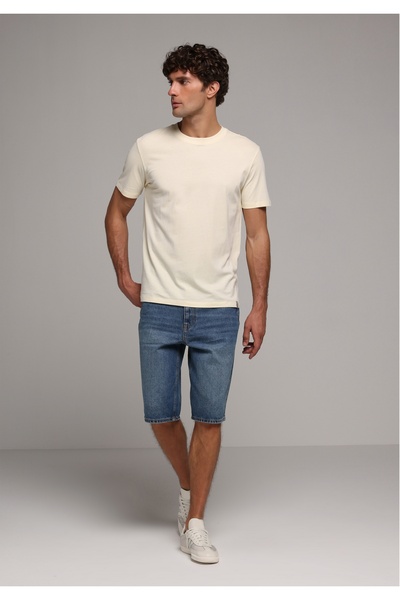 Colin's Ανδρικό τζιν σορτς με χαλαρή εφαρμογή, ίσια γραμμή στη μέση, Mid Indi...