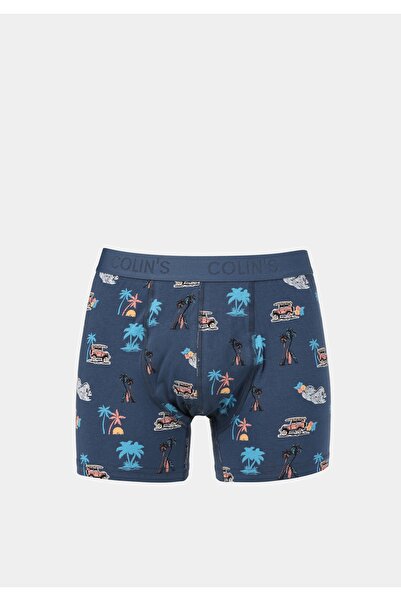 Colin's Modern Fit Baskılı Erkek Lacivert Boxer