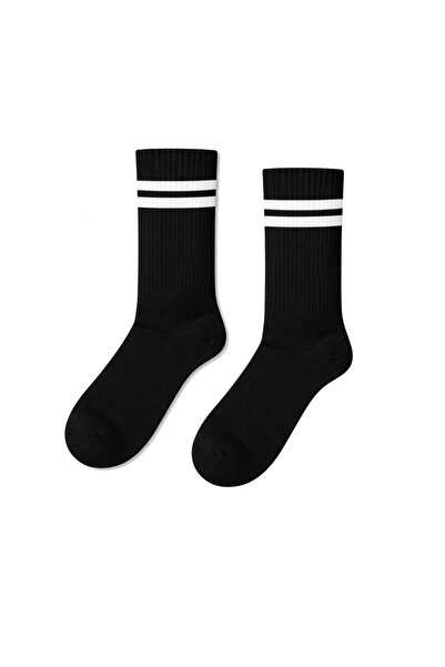 CARNAVAL SOCKS μαύρο χρώμα Πολύχρωμες αθλητικές κάλτσες με διπλές λευκές ρίγες