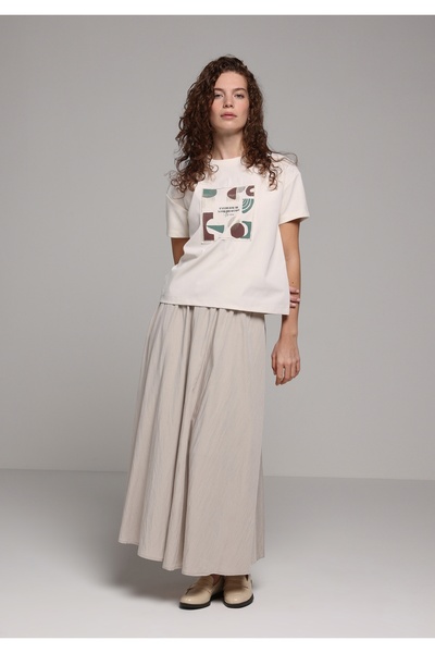 Colin's Fusta de damă, lungă, simplă, cu aplicații de piatră