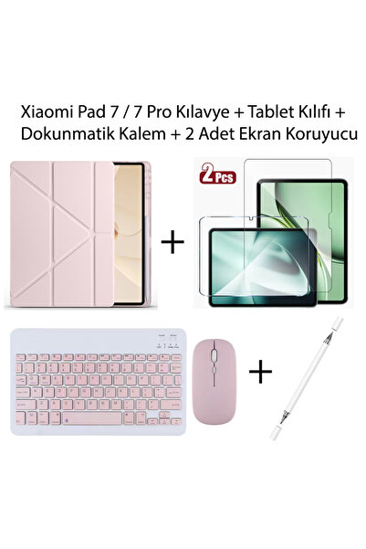 Yesnıce Xiaomi Pad 7 / 7 Pro Uyumlu Standlı Kılıf Ve Dokunmatik Kalem Ve Klav...