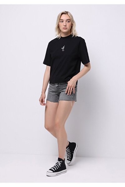 Colin's Mom Fit Yüksel Bel Düz Kadın Denim Jean Şort