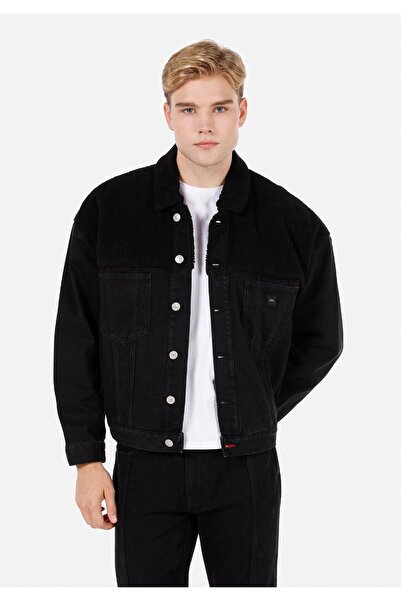 Colin's Oversize Fit Düğmeli Astarsız Erkek Mavi Ceket