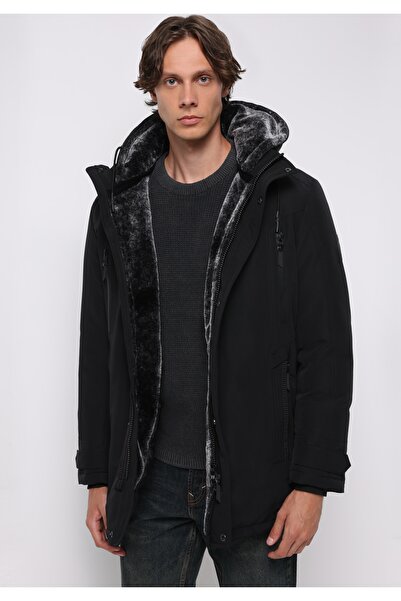 Colin's Regular Fit Men's Black Coat