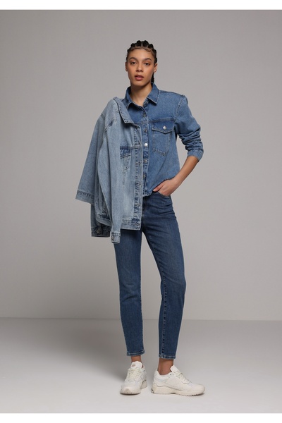 Colin's Дамски тесни дънки от тъмен индигов деним