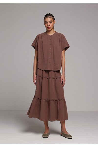 Colin's Maxi Length Düz Kadın Kahverengi Etek