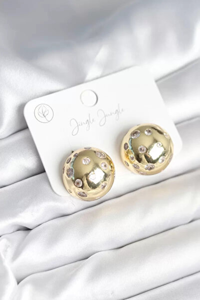 Skygo أقراط نسائية من حجر الزركون بلون ذهبي نحاسي - TJ-BKP11292